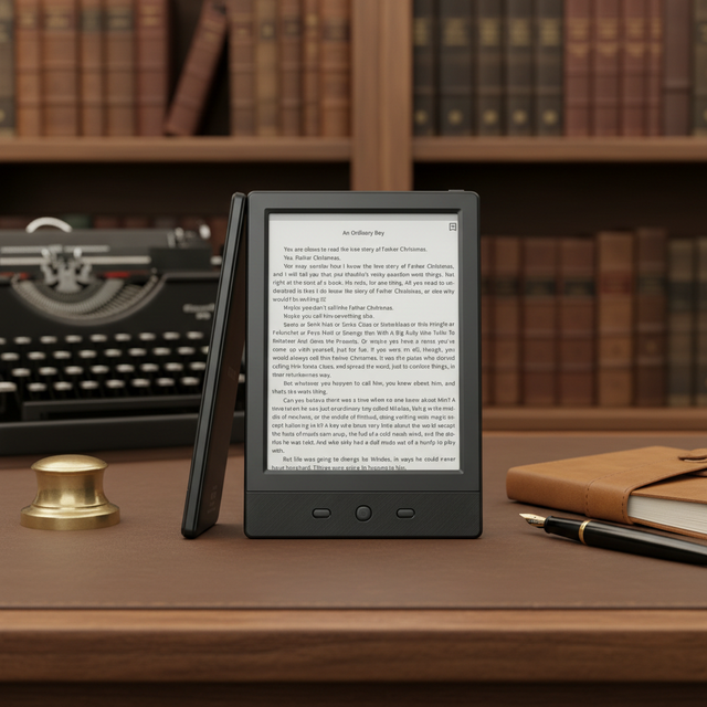 E-Ink E-Reader with Dual Control Touchscreen & Physical Page Keys Android OS 6" Screen Lightweight Design