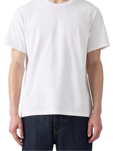 White <b>100</b>% Cotton Men T <b>Shirt</b> Oversized Short Sleeve O Neck Breathable Knitted Tee Casual Summer Wear - Product Image 1
