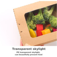 Récipients à emporter jetables pour aliments Boîtes à lunch à emporter en papier kraft brun