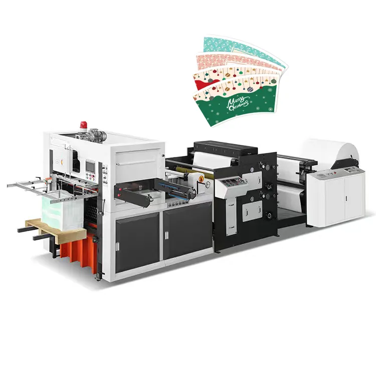 high speed disposable tea paper cup making printing forming die cutting lid plate machine price in india pakistan
