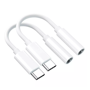 Prix usine USB Type-C Adaptateur avec 3.5mm Audio Pur Fil De Cuivre Core USB-C Casque <span class=keywords><strong>Jack</strong></span> de TPE Veste - Product Image 1