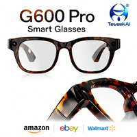 Lunettes Caméra Connectées G600 Pro 13MP Enregistreur Photo/Vidéo Double Haut-parleur Contrôle Tactile pour Activités Extérieures, Affaires et Tourisme