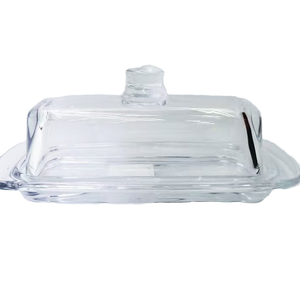 Ev temel şeffaf cam tereyağı tabağı plaka tipi - Product Image 1