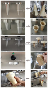 Machines à cônes à glace de <span class=keywords><strong>Montréal</strong></span>, presse automatique, fabricant de cônes à glace croustillants, machine à former des cônes à glace, machine à former des cônes à pizza - Product Image 5