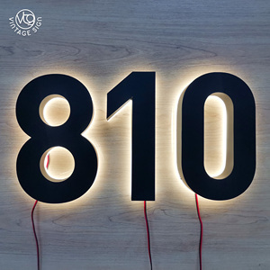 Letra de canal acrílico Lgoo número de casa signo retroiluminado letras de luz <span class=keywords><strong>Led</strong></span> al aire libre impermeable Metal personalizado letras de canal <span class=keywords><strong>Led</strong></span> - Product Image 2