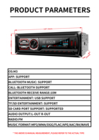 Reproductor MP3 para Auto, Sistema Multimedia 1DIN con Radio FM/AM y Localizador de Aplicaciones, Pantalla Táctil de Audio