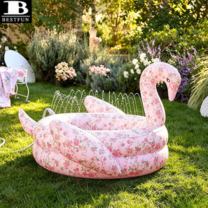 Elegante Spruzzatore Gonfiabile a Forma di Cigno per Piscina, in PVC Resistente, Vasca per Bambini per il Giardino, Ideale per il Divertimento Estivo - Product Image 3