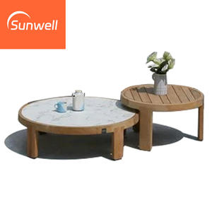 Ensemble de meubles de jardin en bois massif pour balcon, terrasse, extérieur, construction en <span class=keywords><strong>teck</strong></span> durable, canapés en forme de L pour balcon, villas de villégiature - Product Image 5