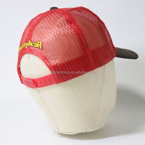Custom Embroidered Full Mesh Trucker <b>Hat</b> Red & Brown Adjustable Snapback Cap Ultra-Breathable <b>Hat</b> for <b>Summer</b> & Outdoor - Product Image 5