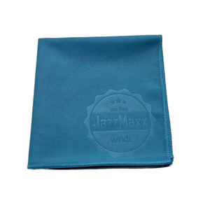 Chiffonnette de nettoyage en microfibre bleu ciel 200 GSM de qualité supérieure avec logo personnalisé en relief <span class=keywords><strong>pour</strong></span> instruments de musique et lentilles optiques 30 x 30 - Product Image 2