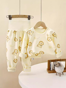 Nuovo Set di Pantaloni Autunnali a Vita Alta per Bambini, <span class=keywords><strong>Pigiami</strong></span> per Ragazzi e Ragazze, Abbigliamento Tinto in Capo con Stampa a Maniche Lunghe per Casa - Product Image 5