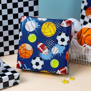 Burymento Ball Wrapping Paper 17 In X 16.4 Ft Reversible Checkerboard Gift <b>Wrap</b> For Birthday Valentine39s Day Mother39s Day - Product Image 4