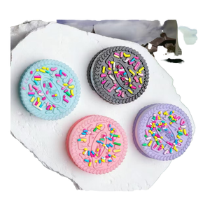 DS5484 Kawaii Cookies/Biscuit Sensory Decompression Fidget Squeeze Stress Relief <b>Squishy</b> Toy TPR Material for Kids Adults Unisex - Product Image 1