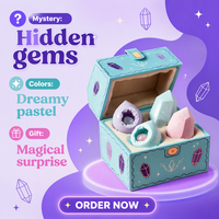 Kit de Bain Effervescent Créatif au Sel de Mer Cristallin, Bestseller, Coffret Cadeau de 4 Boules, Aspect Premium, Jouet et Kit de Bain