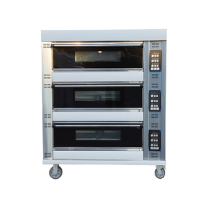 Four électrique commercial intelligent à 3 niveaux et 6 plateaux pour boulangerie, en acier inoxydable, thermostat réglable, pour la cuisson du pain et des gâteaux - Product Image 2