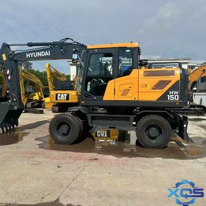 Оригинальный Hyundai HW150 колесный экскаватор Second Hyundai 60 150 210 б/у колесный экскаватор Землеройная техника колесный погрузчик - Product Image 6