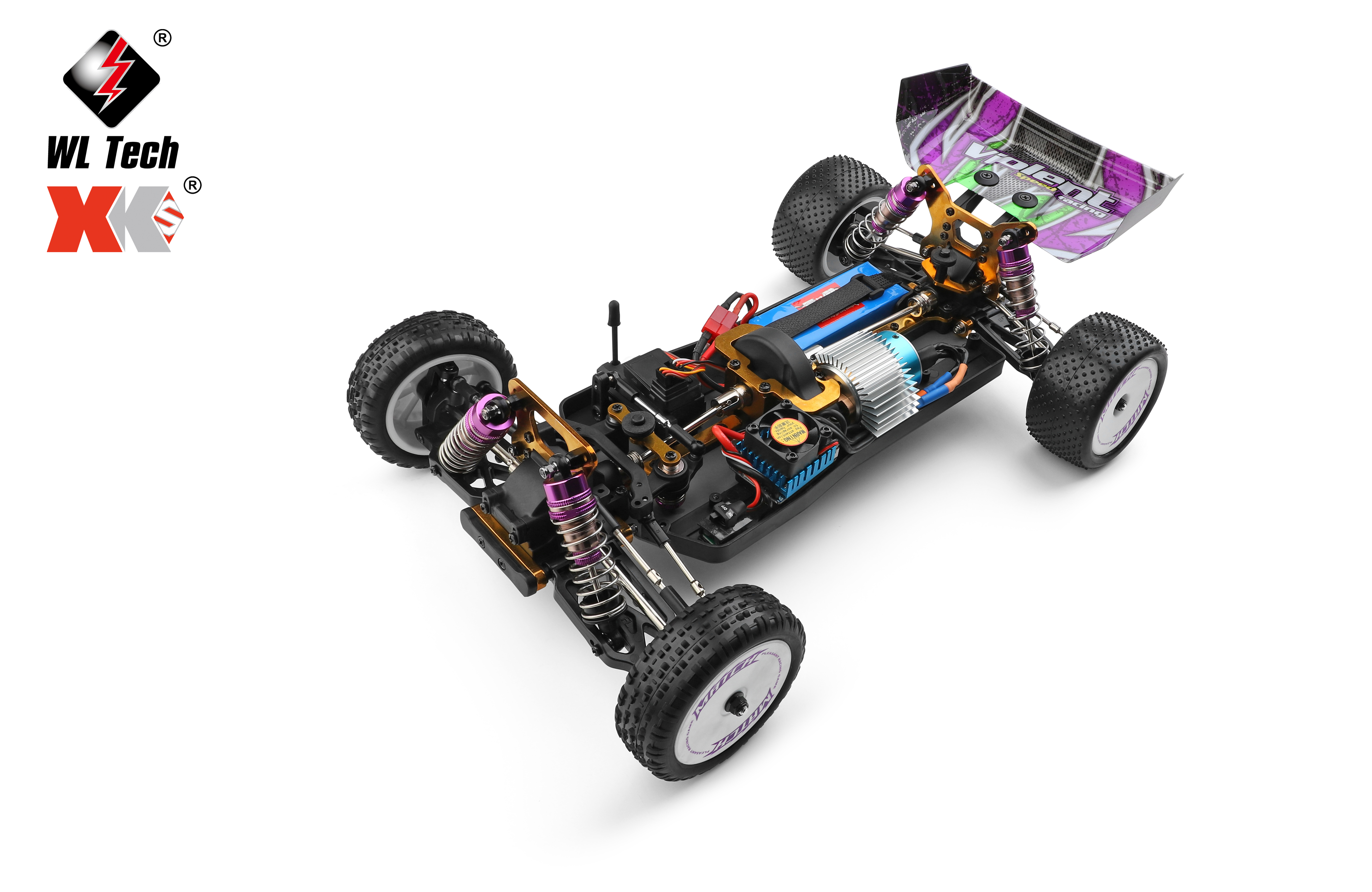 Coche RC WLToys 104002 1/10 Brushless, 60KM/H, Para niños 8+ años