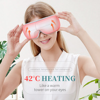 Masseur oculaire à pression d'air rechargeable avec fonction de contrôle du temps, soulage la fatigue, atténue les cernes, améliore le sommeil, compression thermique