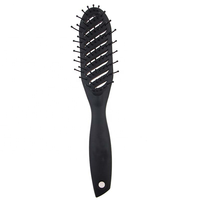 Individuelles Logo Großhandel Salon Damen Styling Friseur Massage Kamm Schwarz Detangle Haarbürste