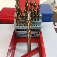 REALMAX 13/19/25 pièces, forets HSS M2 revêtus de titane, 13/19/25 pièces, jeu de forets pour le travail du bois et des métaux, accessoires pour outils électriques
