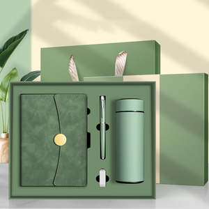 2025 कॉर्पोरेट उपहार में ए 5 नोटबुक मेटल पेन थर्मोस कप और 16 जीबी फ्लैश ड्राइव प्रचार उपहार व्यवसाय के लिए कस्टम लोगो सेट करता है। - Product Image 1