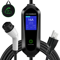 Stations de recharge pour véhicules électriques portables neuves, pratiques, 3,5 kW 16 A, chargeur rapide pour véhicules électriques avec courant réglable de type 2
