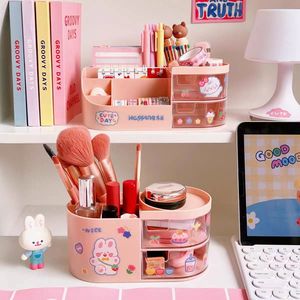 Porte-stylo multifonctionnel Kawaii Porte-brosse <span class=keywords><strong>Pot</strong></span> Porte-<span class=keywords><strong>crayon</strong></span> Enfants Étudiant Bureau Papeterie Organisateur Fournitures de bureau Rangement - Product Image 2