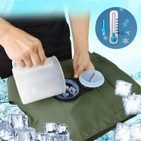 Gilet de refroidissement à circulation d'eau avec contrôle numérique, ventilateur 3 vitesses, hygrostat réglable et faible bruit pour usage extérieur, alimenté par USB