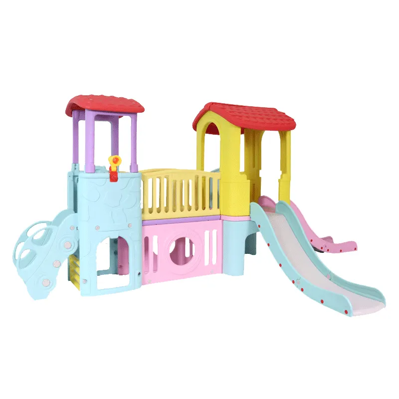 High Quality Children Playhouse Kindergarten Kids Indoor Playground Equipment Plastic Play House With Slide Toy
