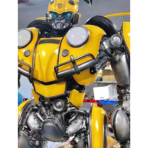 Bán buôn lớn sắt Marvel Bumble Bee tượng Cinema 4S công viên chủ đề cửa hàng trang trí nội thất với ánh sáng LED Transform ER điêu khắc - Product Image 6