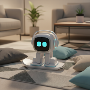 Robot Emo intelligent IA, animal de compagnie de bureau pour divertissement, avec personnalité unique, en plastique de qualité commerciale, contrôlable par application - Product Image 1