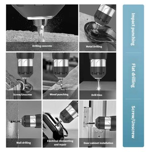 Ensemble d'outils multifonctionnels, perceuse sans fil au lithium-ion, boîte à outils, <span class=keywords><strong>kit</strong></span> d'outils de réparation pour électricien, charpentier - Product Image 3