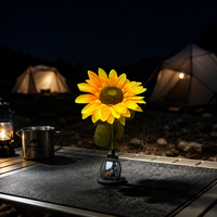 Lampes solaires d'extérieur modernes 1 Pack, Lampes Fleur de Soleil pour Balcon, Jardin, Décoration Paysagère, Éclairage Ambiant sur Piquets