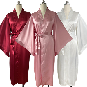 Commercio all'ingrosso della fabbrica di lusso in raso di seta abiti <span class=keywords><strong>da</strong></span> <span class=keywords><strong>notte</strong></span> eleganti <span class=keywords><strong>da</strong></span> donna lunghi Kimono con <span class=keywords><strong>manica</strong></span> larga <span class=keywords><strong>taglie</strong></span> <span class=keywords><strong>forti</strong></span> Sexy pigiami - Product Image 1
