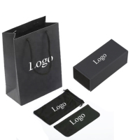 Étui à lunettes de soleil pliable noir avec logo personnalisé, boîte de rangement pour lunettes, sacs et étuis de luxe pour lunettes de soleil, ensemble d'emballage de luxe pour lunettes