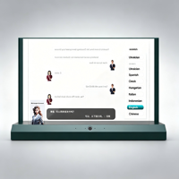 Écran intelligent de traduction OLED transparent double face de 30 pouces |   Écran tactile 10 points 1366x768 pour magasin de détail, centre commercial, animation
