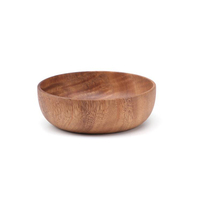Petits bols et assiettes en bois pour salade de fruits (mangue), bols en noix de coco et ensembles de cuillères en bois pour la cuisine