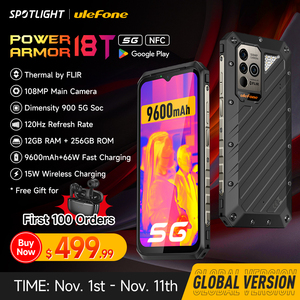 Teléfono Resistente <span class=keywords><strong>Ulefone</strong></span> <span class=keywords><strong>Power</strong></span> <span class=keywords><strong>Armor</strong></span> <span class=keywords><strong>18T</strong></span> con Cámara de Imagen Térmica 900 <span class=keywords><strong>5G</strong></span> 9600mAh 66W 12GB 256GB - Product Image 2