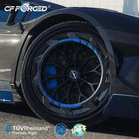 Velg Kustom CF Forged dari Aluminium Alloy Baru 18-22 Inch Desain Multi Spoke 20mm/25mm Finishing Machine Face untuk Tesla Model 3