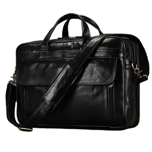 Wholesale Dropshipping Men's Leather Messenger Bag Briefcase Business Satchel Computer Handbag Shoulder Bag for Men