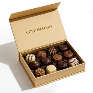 Factory Custom Logo Chocolate Magnetic <strong>Box</strong> With Insert Recyclable Cardboard Gift Packaging <strong>Box</strong> Valentines Candy Rigid Paper <strong>Box</strong> - Product Image 1