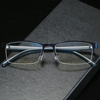 Nouvelles Lunettes de Lecture Demi-Cerclées de Haute Qualité pour Hommes d'Affaires E5L, Anti-Lumière Bleue, Lunettes d'Ordinateur Optiques