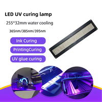 Lámpara LED UV de Alta Potencia de 1500W con Sistema de Enfriamiento por Agua para Serigrafía - Longitud de Onda de 395NM, Superficie Luminiscente de 255x32MM, Multiusos para Oficina