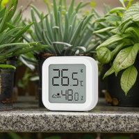 Mini termómetro inalámbrico Bluetooth de alta precisión para interiores y medidor de humedad Pantalla LCD HD Dispositivo de plástico pequeño para uso doméstico