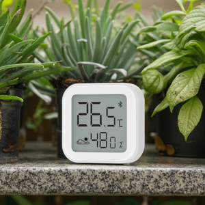 Độ chính xác cao Mini không dây Bluetooth nhiệt kế trong nhà và độ ẩm mét <span class=keywords><strong>LCD</strong></span> HD hiển thị nhỏ thiết bị nhựa để sử dụng nhà - Product Image 5