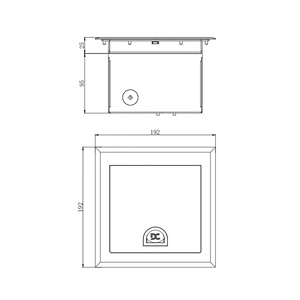 Caja de Piso Impermeable de Acero Inoxidable con Clasificación IP65 y Tomas de Corriente Dobles para Áreas Húmedas - Product Image 6