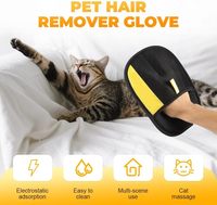 Gants électrostatiques réutilisables pour enlever les poils d'animaux, pour chiens et chats, avec design lavable pour canapé, tapis, lit, linge et vêtements