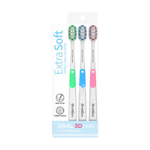 OralGos Adult <b>Toothbrush</b> Spiral Bristles Soft Care For Home Use Premium Three Pack - Product Image 5