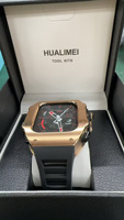 Montre pour homme, bracelet de haute qualité pour Apple Watch Ultra 3 49 mm, boîtier en acier inoxydable, bracelet en caoutchouc fluoré, kit de modification