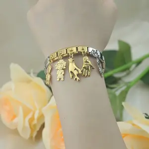 Hapiship moda nuevo acero inoxidable niñas niño <span class=keywords><strong>Palma</strong></span> encanto <span class=keywords><strong>italiano</strong></span> enlaces ajuste 9mm pulsera DIY hacer joyería de mujer DJ711 - Product Image 2